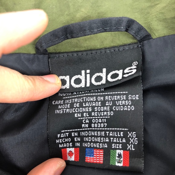 Men's Adidas XL Windbreaker Jacket Full Zip - Picture 7 of 7